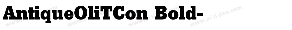 AntiqueOliTCon Bold字体转换